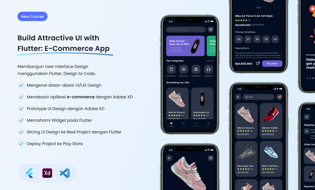 Learn Flutter & Adobe XD: Build a Complete Mobile App